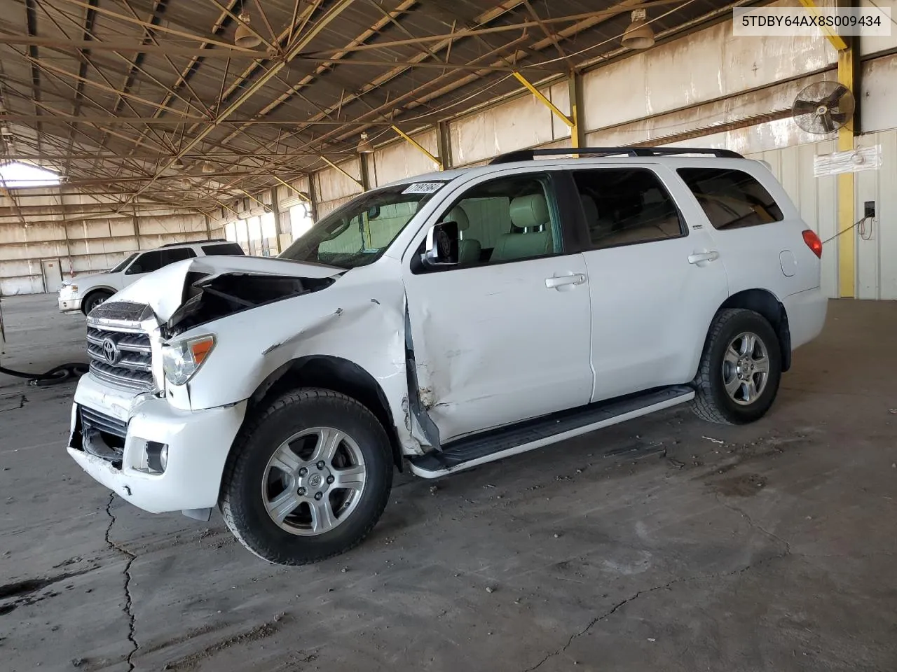 2008 Toyota Sequoia Sr5 VIN: 5TDBY64AX8S009434 Lot: 71891964