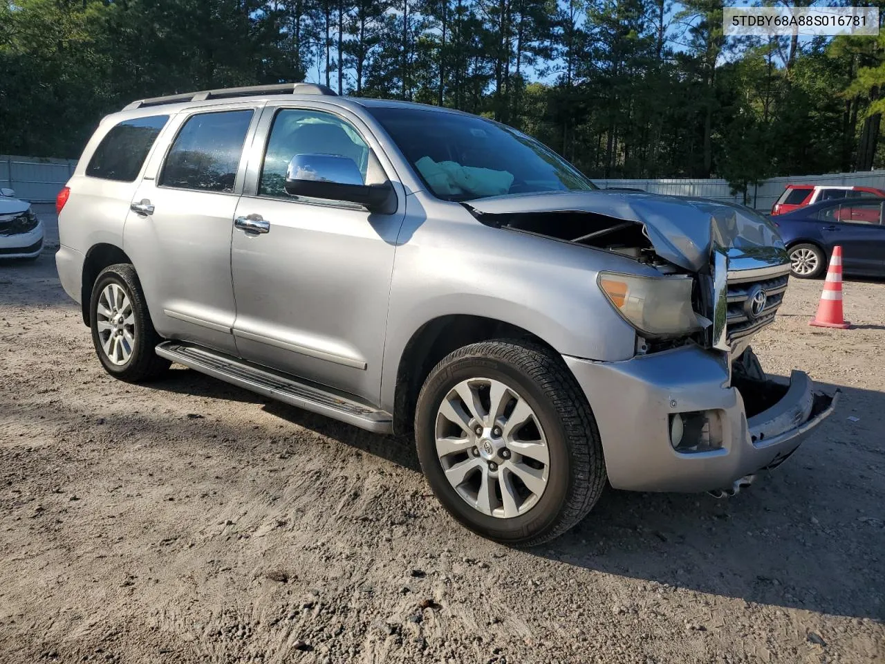 2008 Toyota Sequoia Limited VIN: 5TDBY68A88S016781 Lot: 73155224