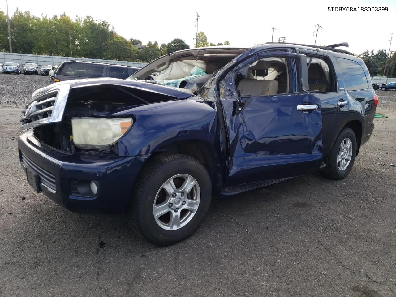 2008 Toyota Sequoia Limited VIN: 5TDBY68A18S003399 Lot: 73249674