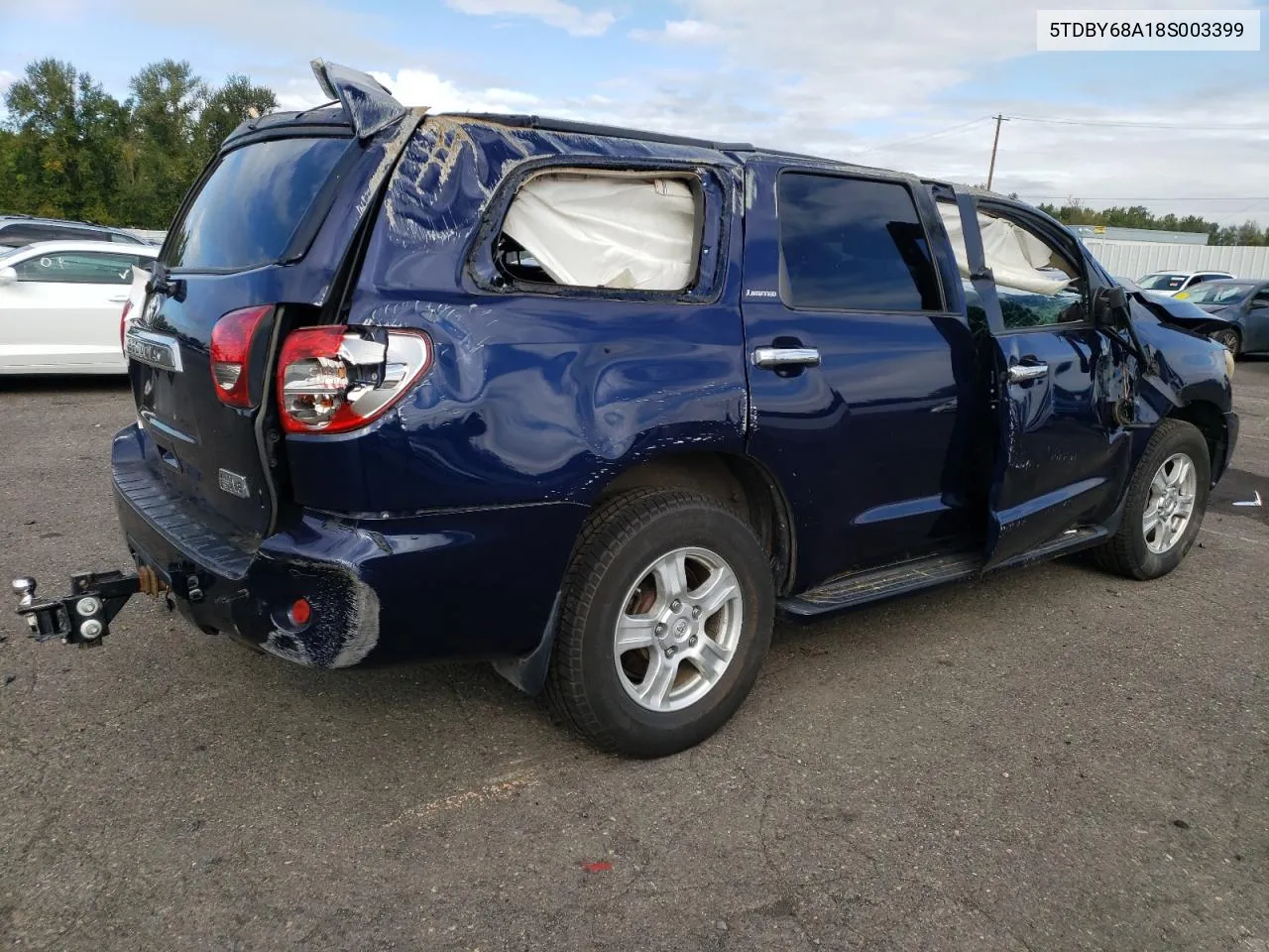 2008 Toyota Sequoia Limited VIN: 5TDBY68A18S003399 Lot: 73249674