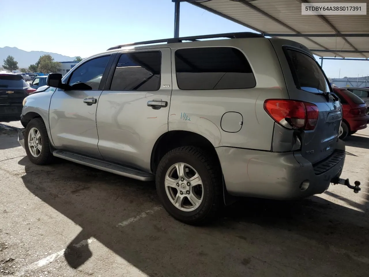 2008 Toyota Sequoia Sr5 VIN: 5TDBY64A38S017391 Lot: 73297324