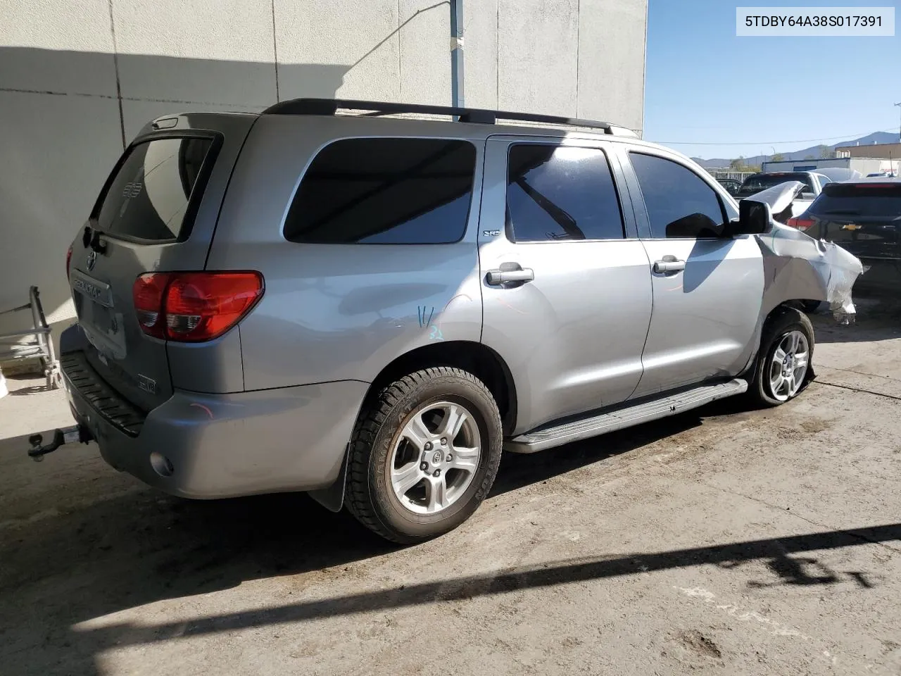 2008 Toyota Sequoia Sr5 VIN: 5TDBY64A38S017391 Lot: 73297324