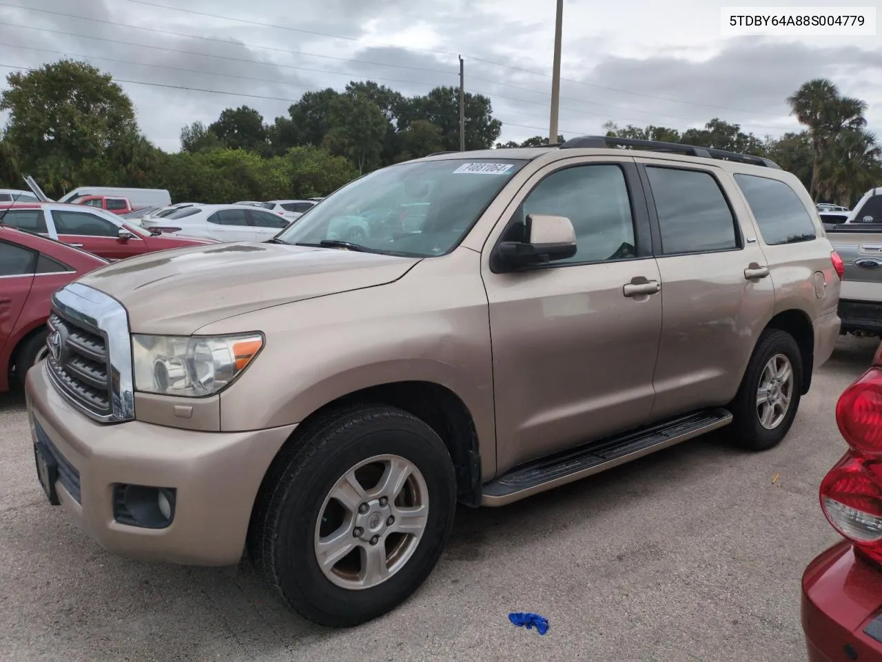 2008 Toyota Sequoia Sr5 VIN: 5TDBY64A88S004779 Lot: 74881064