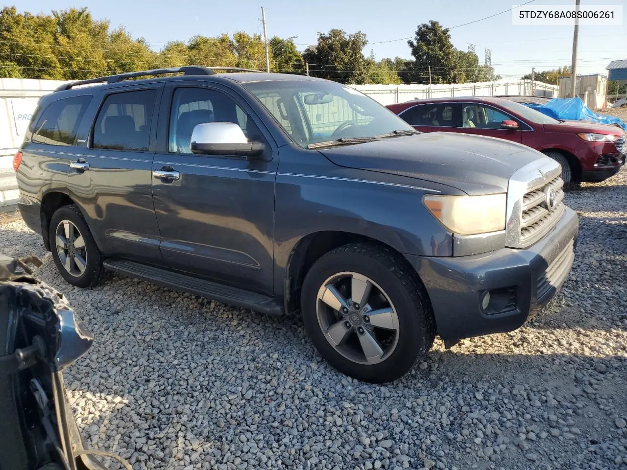 2008 Toyota Sequoia Limited VIN: 5TDZY68A08S006261 Lot: 75618984