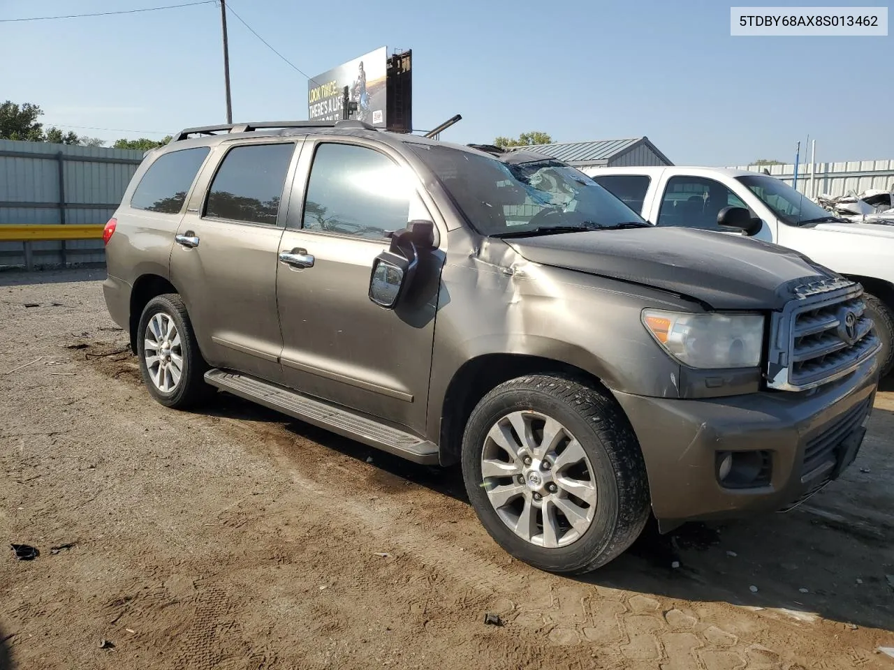 2008 Toyota Sequoia Limited VIN: 5TDBY68AX8S013462 Lot: 75807844