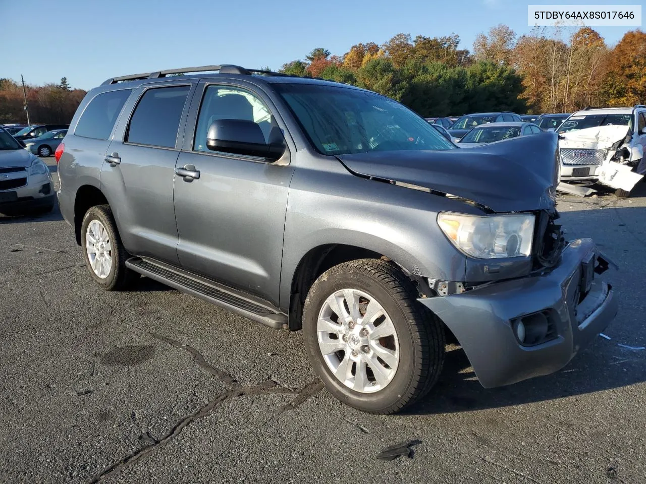 2008 Toyota Sequoia Sr5 VIN: 5TDBY64AX8S017646 Lot: 76740494