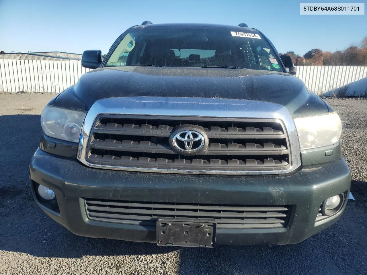 2008 Toyota Sequoia Sr5 VIN: 5TDBY64A68S011701 Lot: 76847654