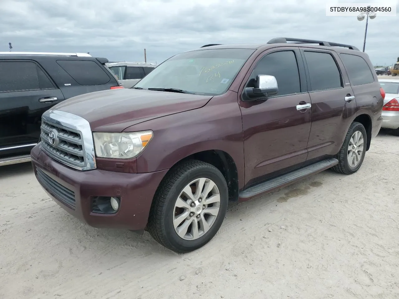 2008 Toyota Sequoia Limited VIN: 5TDBY68A98S004560 Lot: 76892314