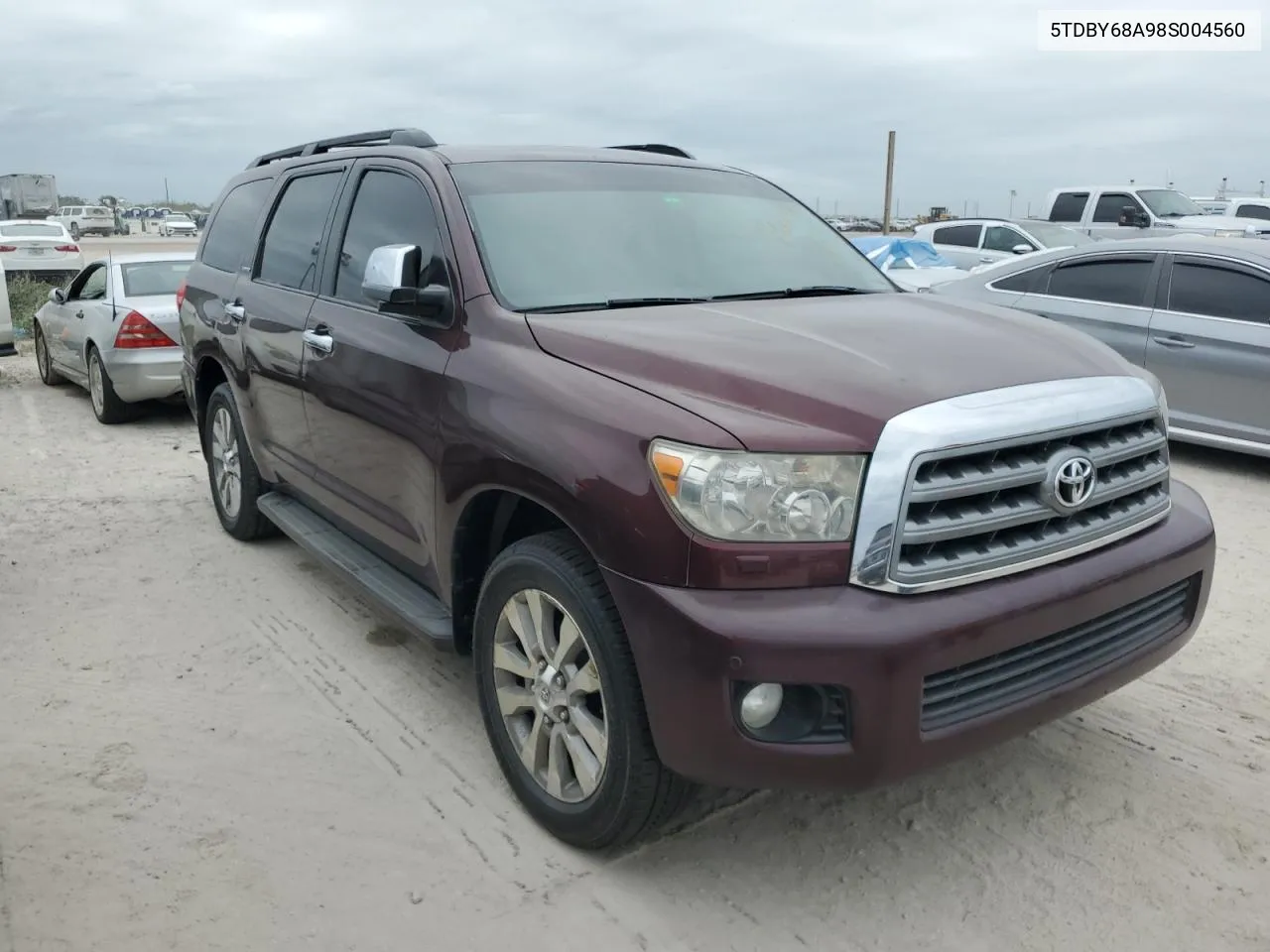 2008 Toyota Sequoia Limited VIN: 5TDBY68A98S004560 Lot: 76892314