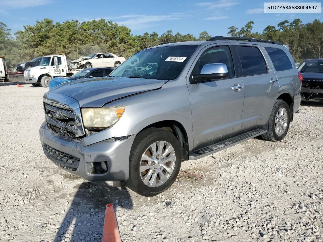 2008 Toyota Sequoia Limited VIN: 5TDZY68A58S004697 Lot: 76962774