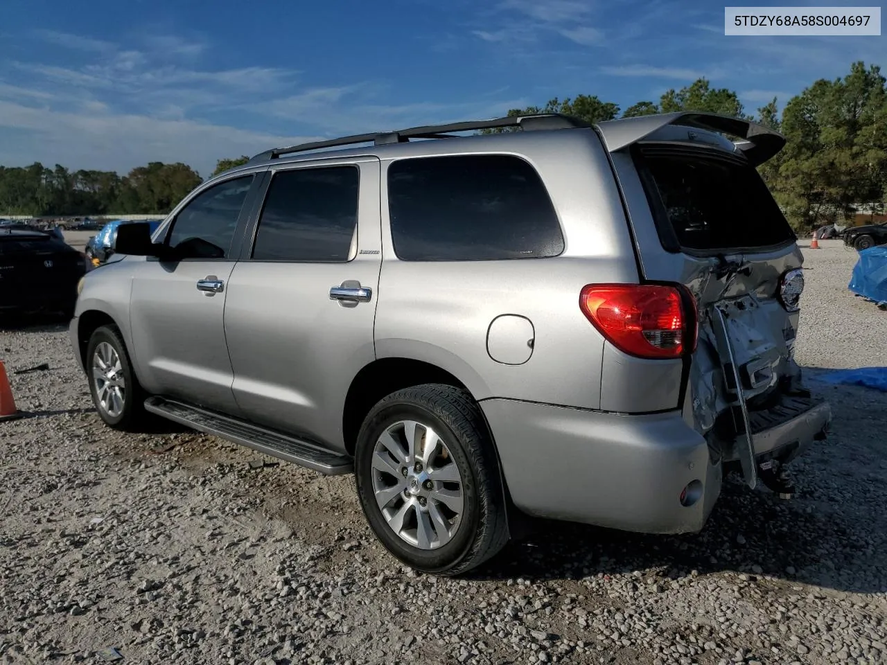 2008 Toyota Sequoia Limited VIN: 5TDZY68A58S004697 Lot: 76962774