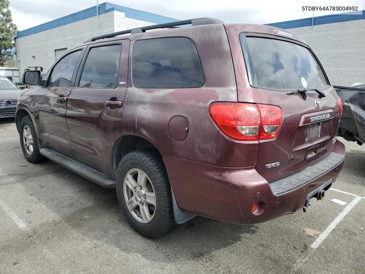 2008 Toyota Sequoia Sr5 VIN: 5TDBY64A78S004952 Lot: 77881814