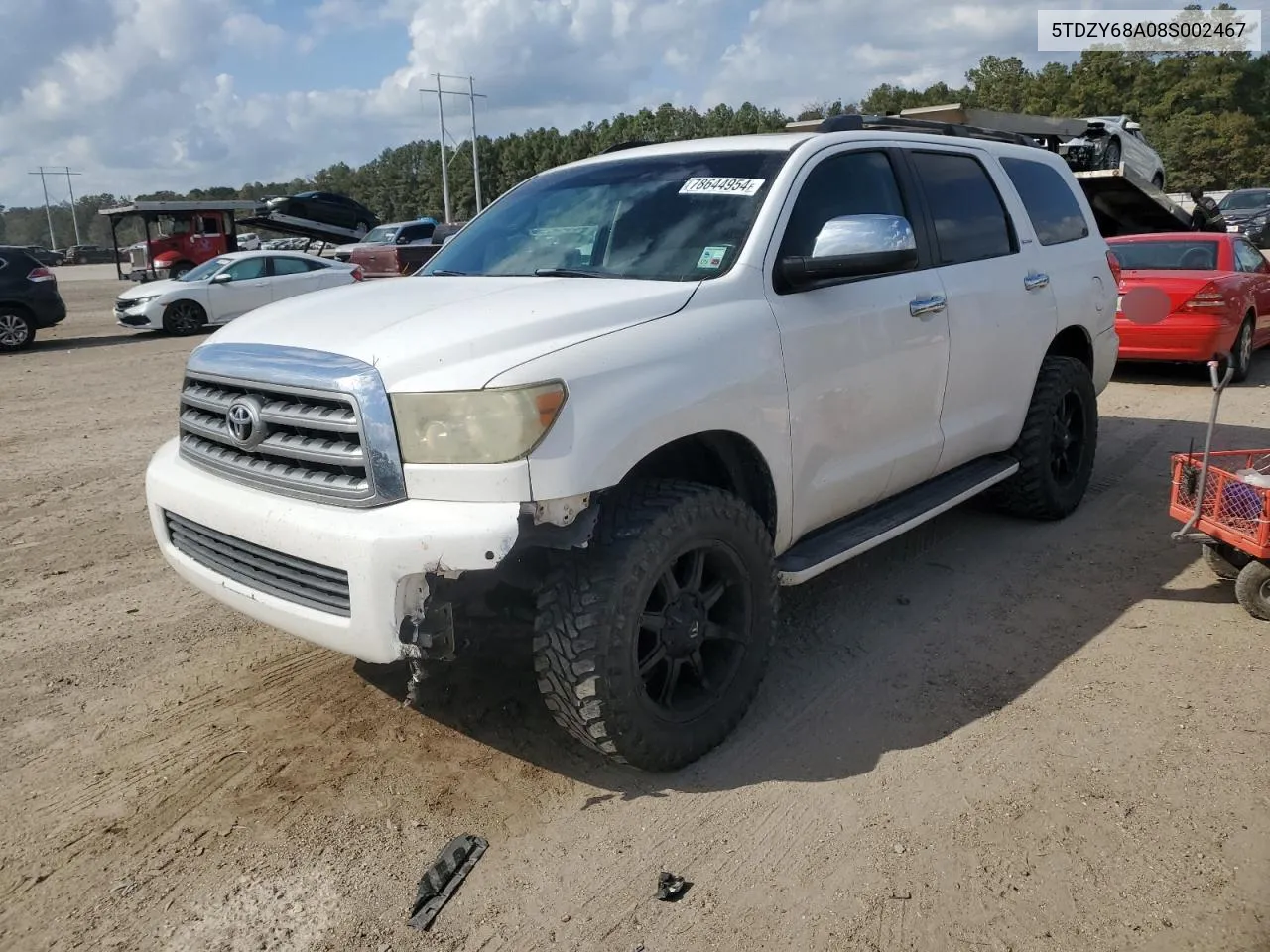 2008 Toyota Sequoia Limited VIN: 5TDZY68A08S002467 Lot: 78644954