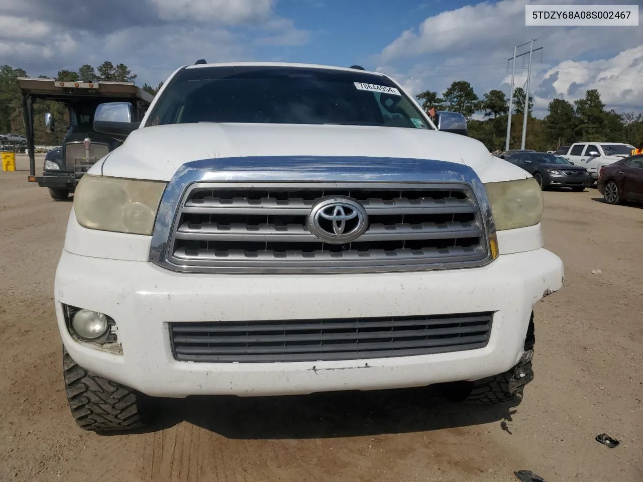 2008 Toyota Sequoia Limited VIN: 5TDZY68A08S002467 Lot: 78644954