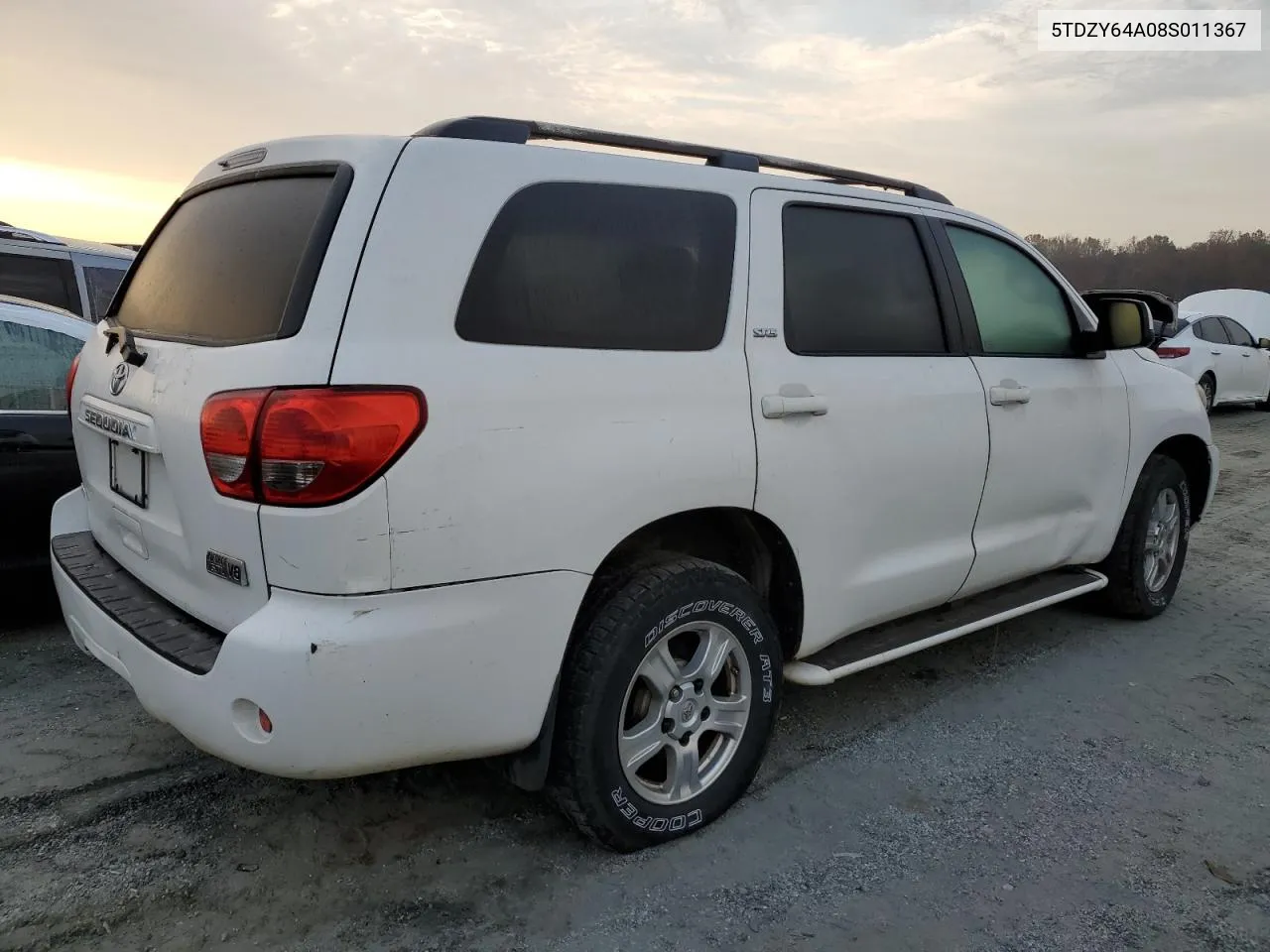 2008 Toyota Sequoia Sr5 VIN: 5TDZY64A08S011367 Lot: 79057314