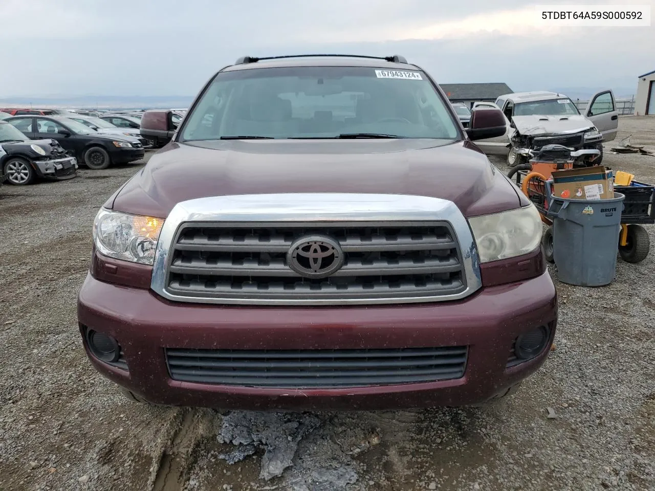 2009 Toyota Sequoia Sr5 VIN: 5TDBT64A59S000592 Lot: 67943124