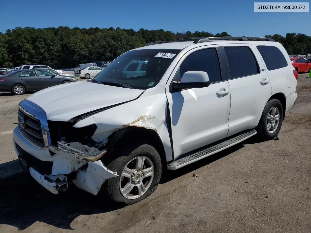 2009 Toyota Sequoia Sr5 VIN: 5TDZT64A19S000572 Lot: 74744104