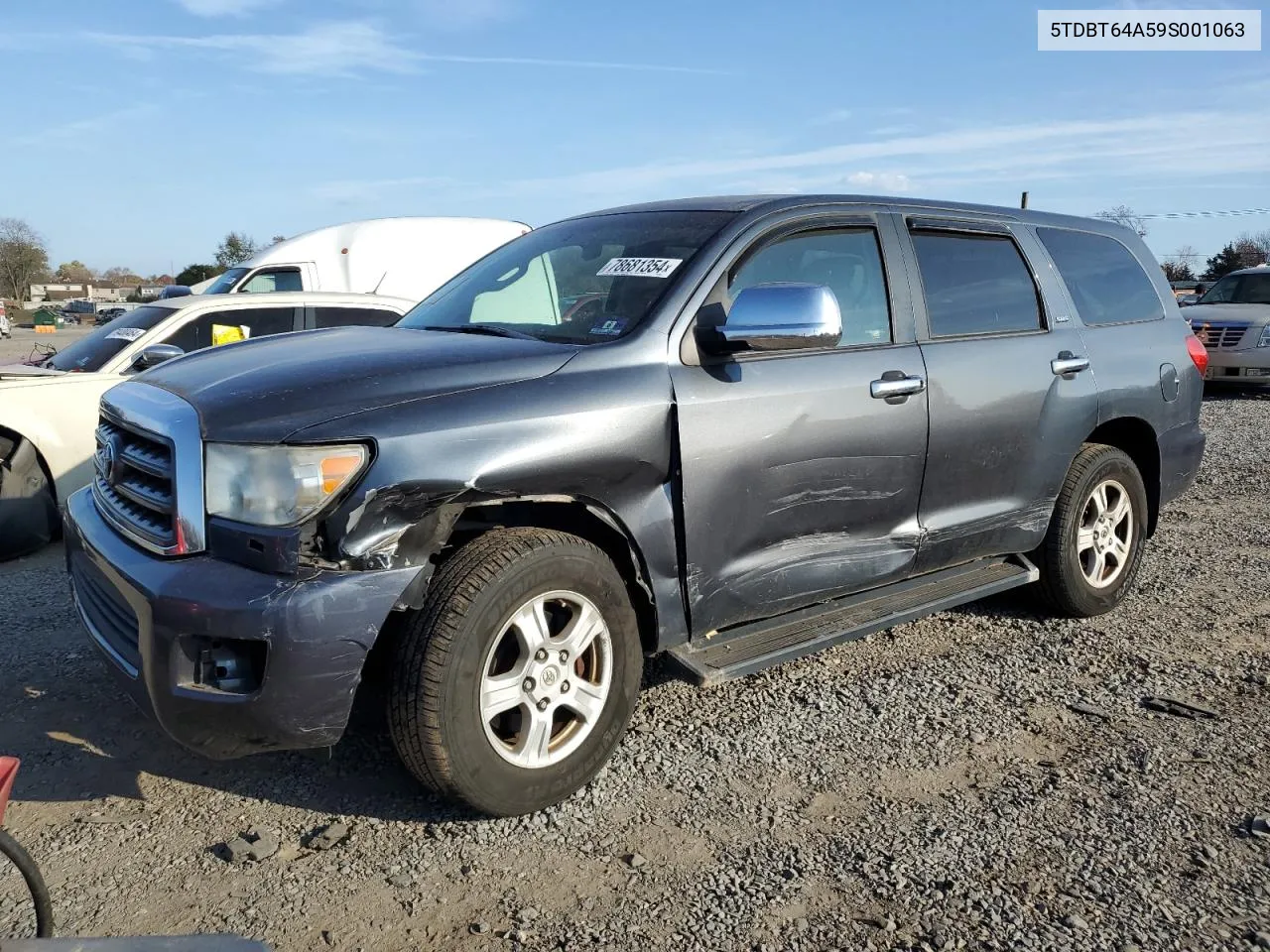 2009 Toyota Sequoia Sr5 VIN: 5TDBT64A59S001063 Lot: 78681354