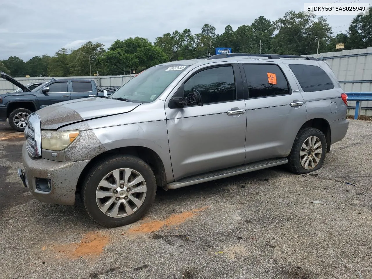 2010 Toyota Sequoia Limited VIN: 5TDKY5G18AS025949 Lot: 58602634