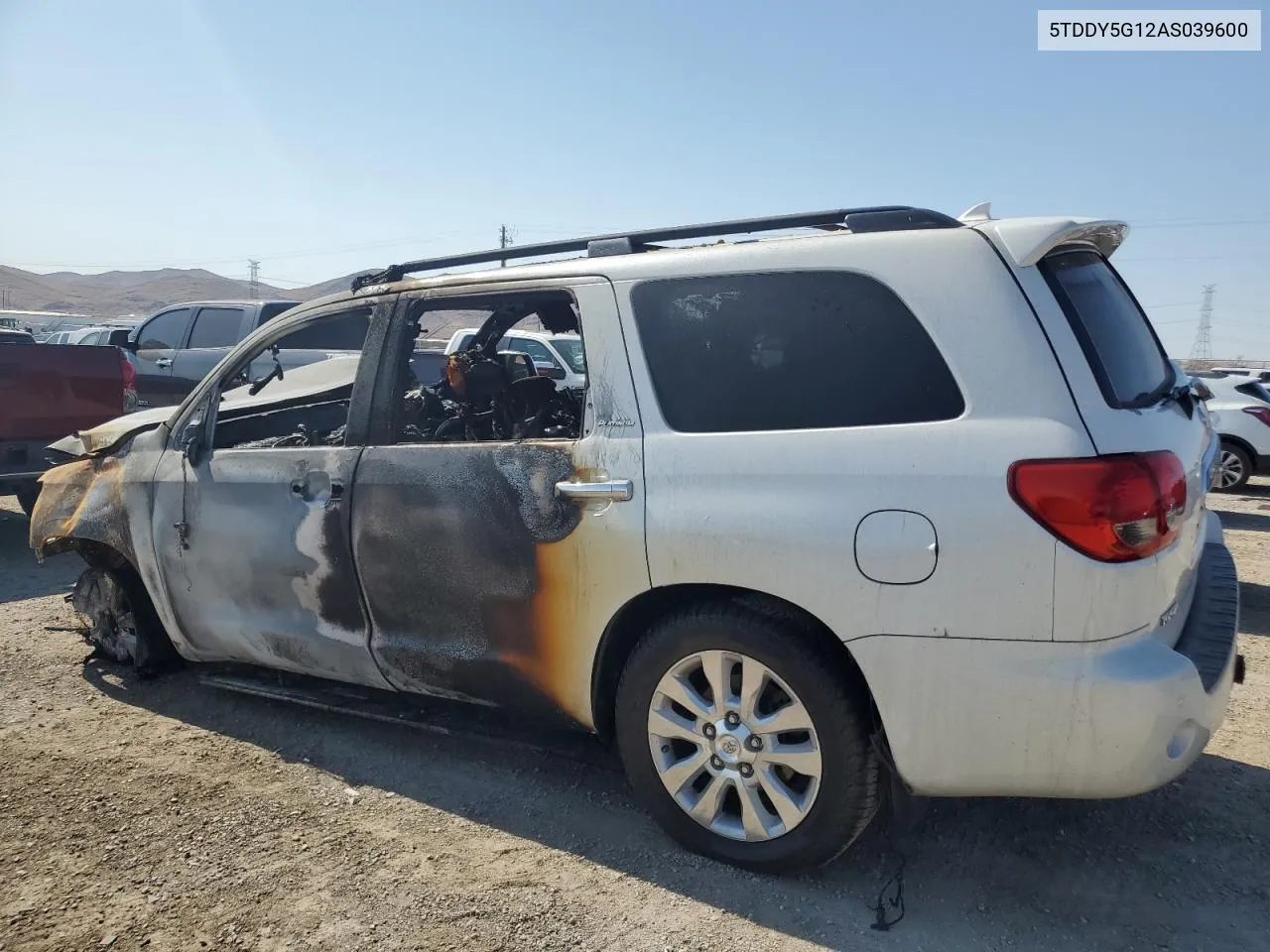 2010 Toyota Sequoia Platinum VIN: 5TDDY5G12AS039600 Lot: 62958764