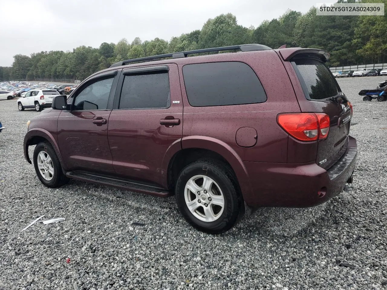 5TDZY5G12AS024309 2010 Toyota Sequoia Sr5