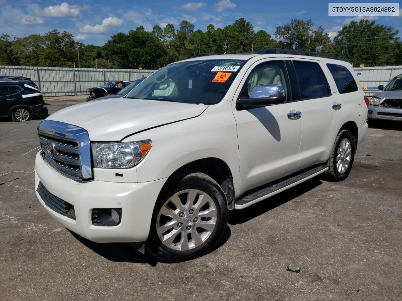 2010 Toyota Sequoia Platinum VIN: 5TDYY5G15AS024882 Lot: 73760524