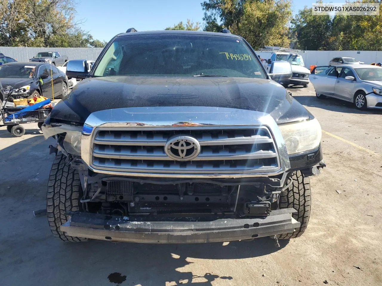 2010 Toyota Sequoia Platinum VIN: 5TDDW5G1XAS026292 Lot: 74438294