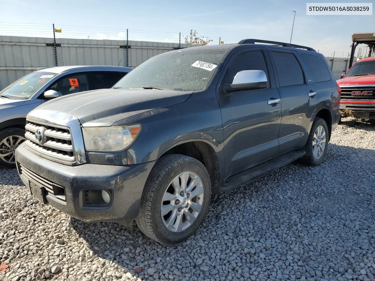 2010 Toyota Sequoia Platinum VIN: 5TDDW5G16AS038259 Lot: 78182784