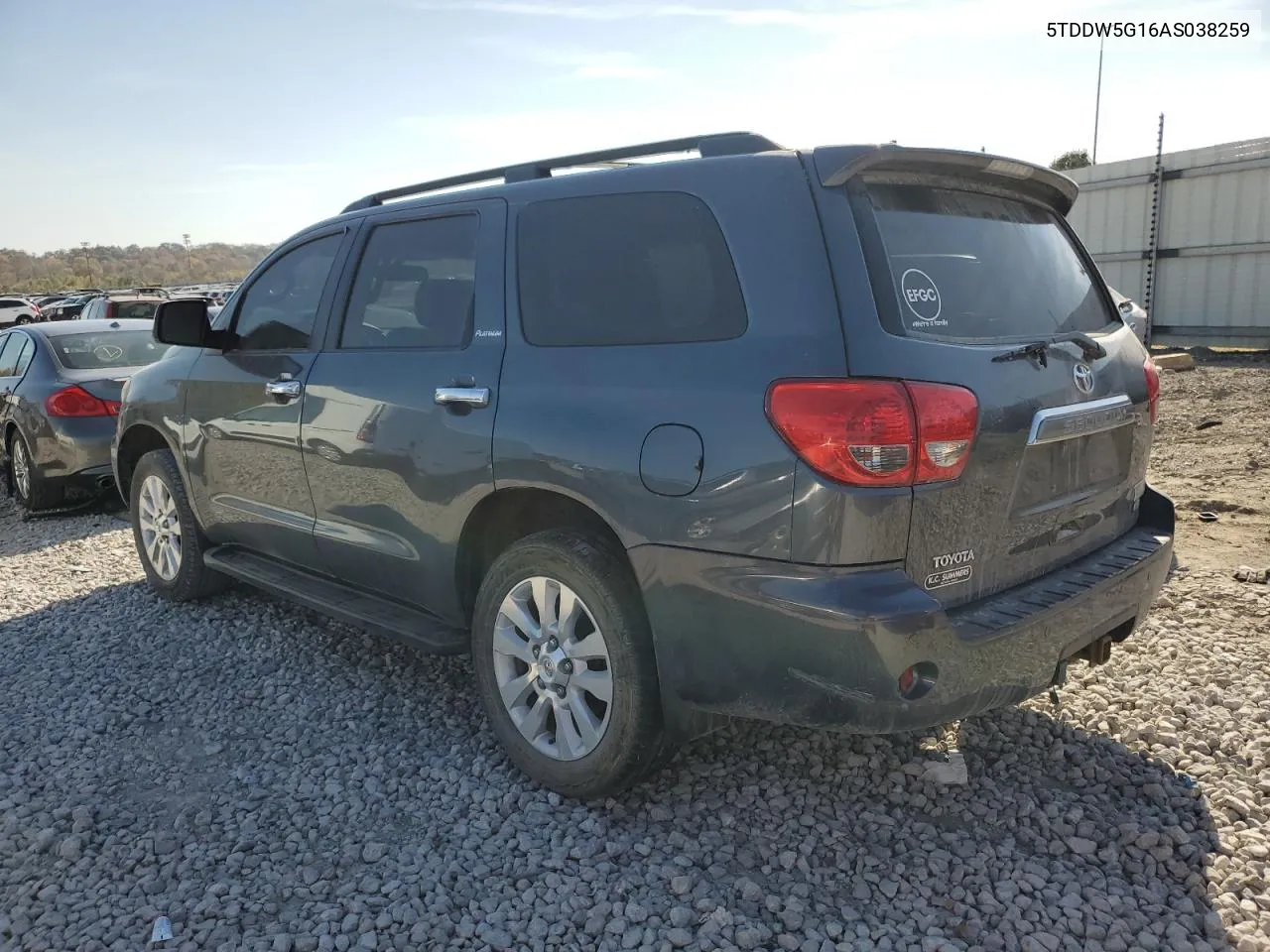 2010 Toyota Sequoia Platinum VIN: 5TDDW5G16AS038259 Lot: 78182784