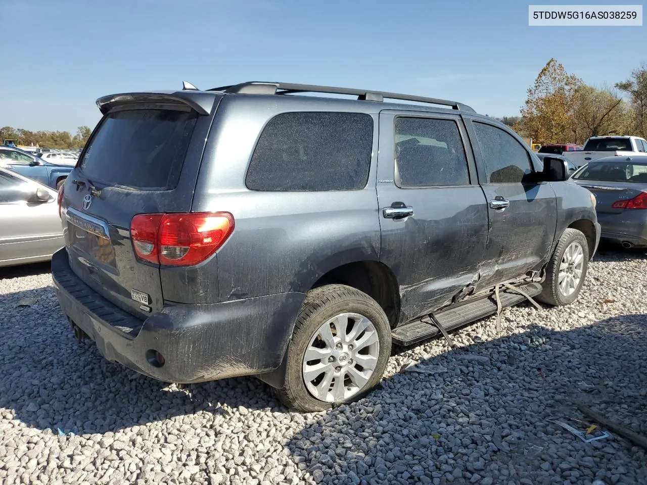 2010 Toyota Sequoia Platinum VIN: 5TDDW5G16AS038259 Lot: 78182784