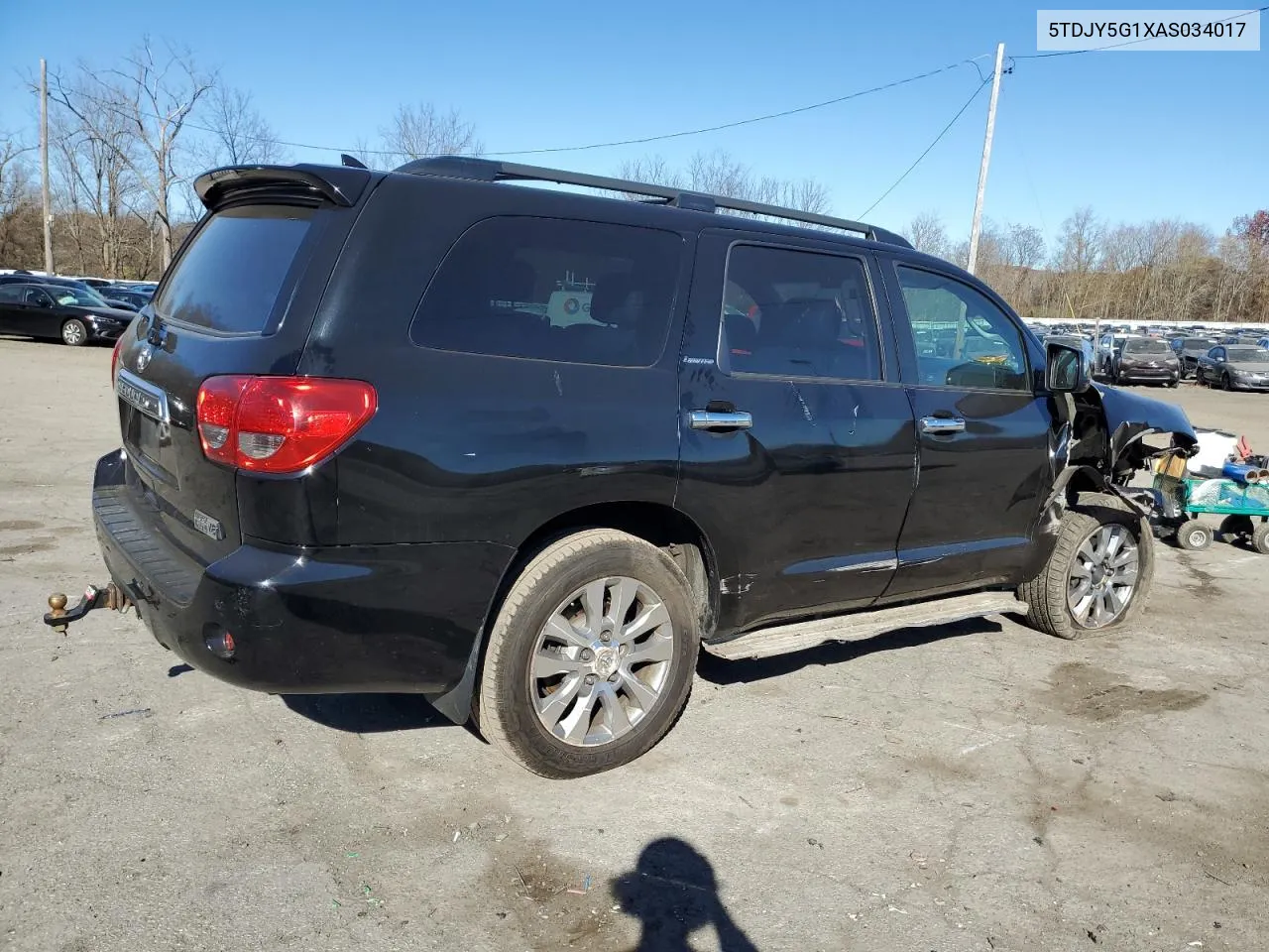 2010 Toyota Sequoia Limited VIN: 5TDJY5G1XAS034017 Lot: 79658644