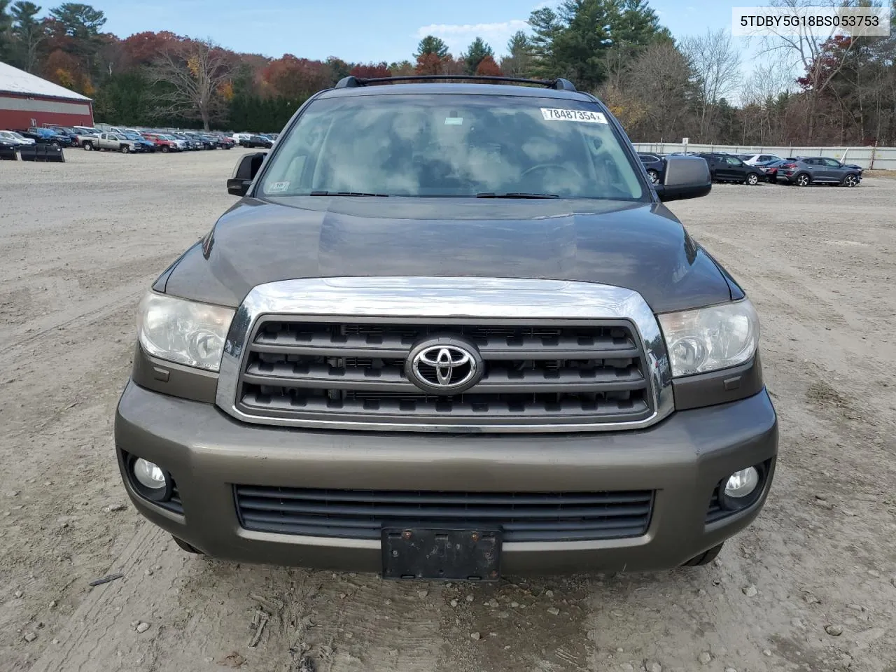 2011 Toyota Sequoia Sr5 VIN: 5TDBY5G18BS053753 Lot: 78487354