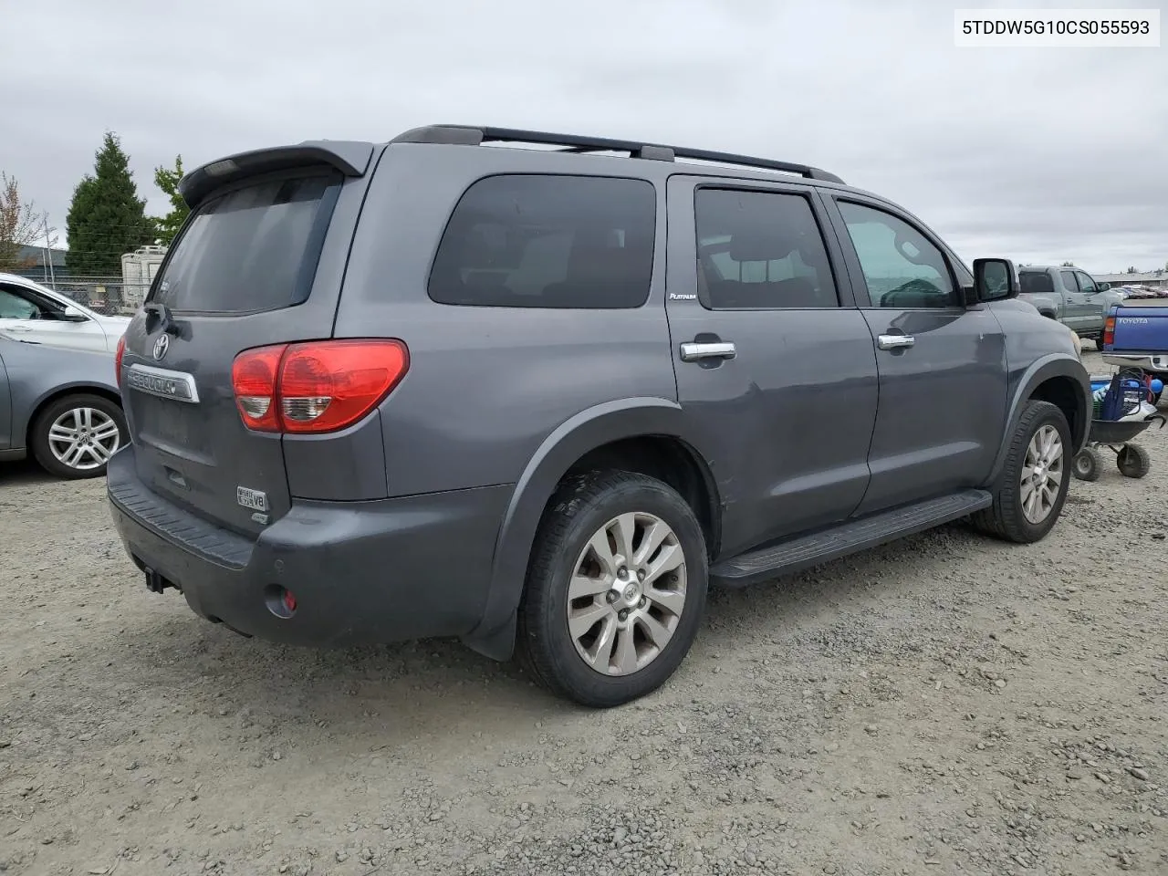 2012 Toyota Sequoia Platinum VIN: 5TDDW5G10CS055593 Lot: 71800894