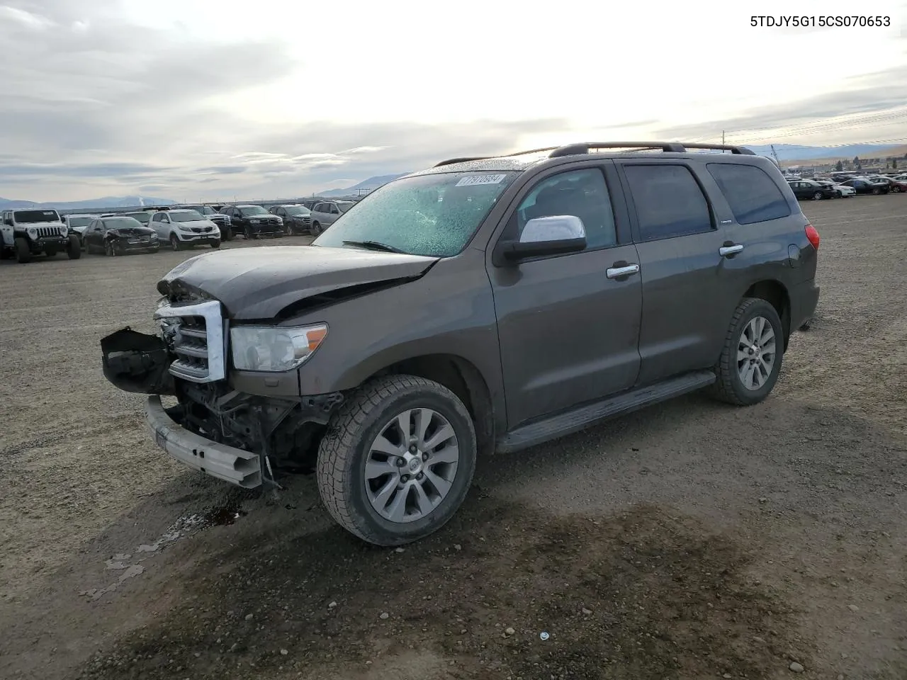 2012 Toyota Sequoia Limited VIN: 5TDJY5G15CS070653 Lot: 77970984