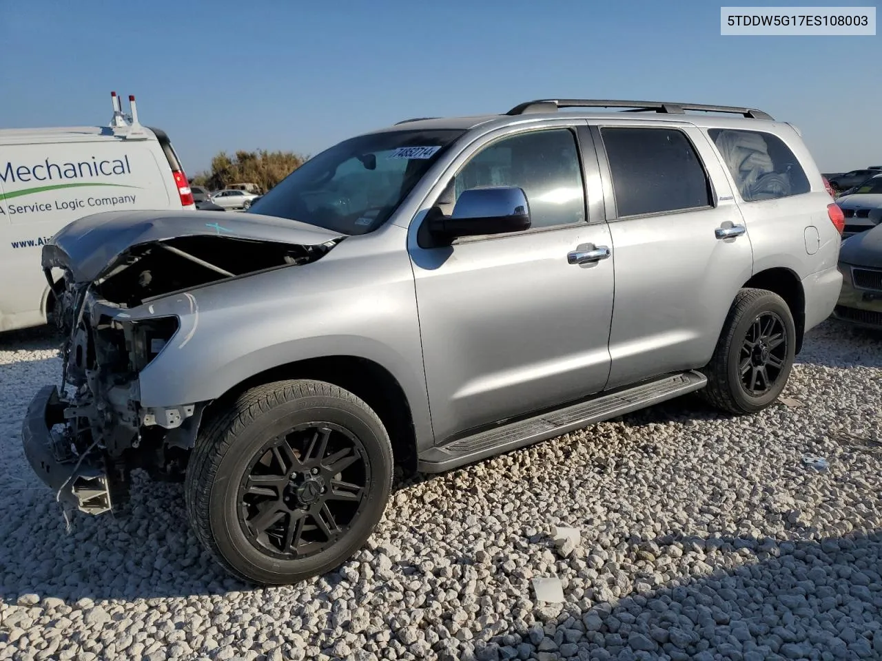 2014 Toyota Sequoia Platinum VIN: 5TDDW5G17ES108003 Lot: 74852714