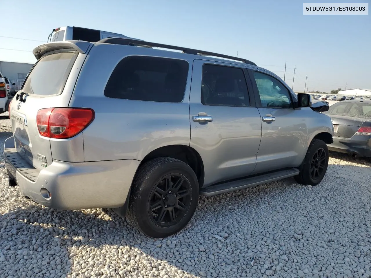 2014 Toyota Sequoia Platinum VIN: 5TDDW5G17ES108003 Lot: 74852714