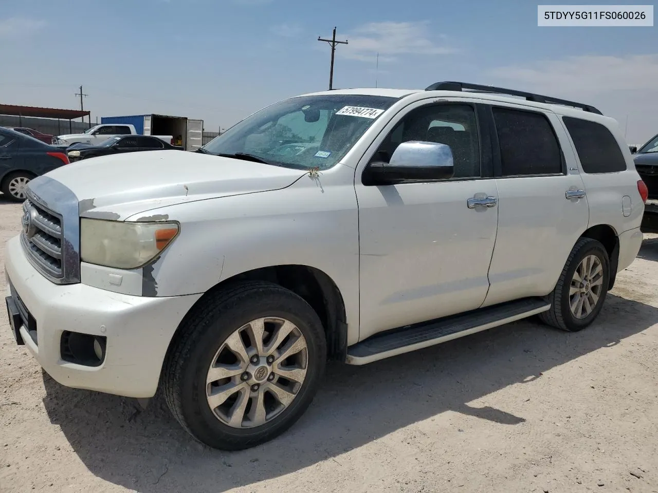 2015 Toyota Sequoia Platinum VIN: 5TDYY5G11FS060026 Lot: 57994774