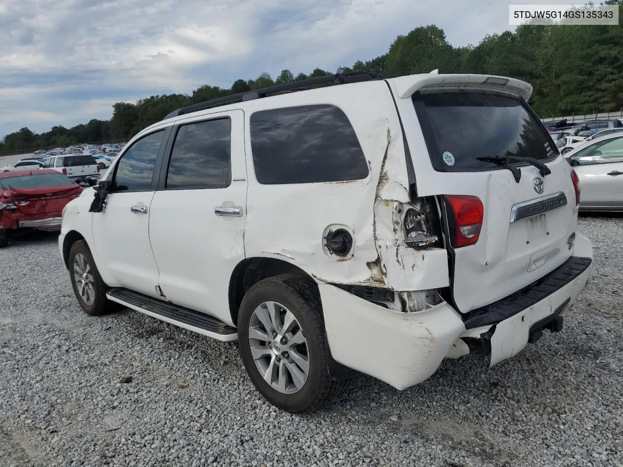 5TDJW5G14GS135343 2016 Toyota Sequoia Limited