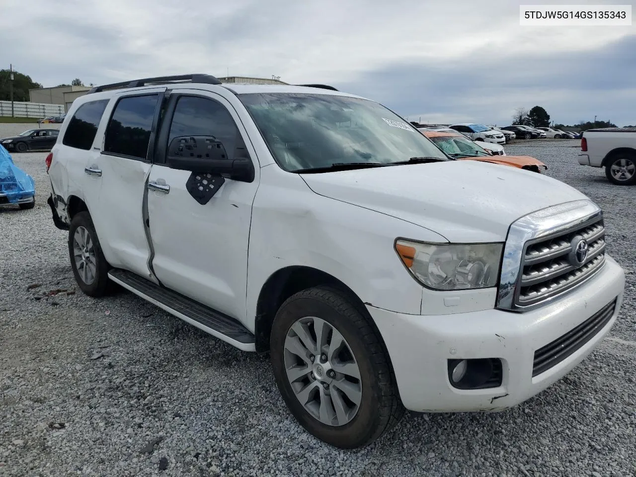 2016 Toyota Sequoia Limited VIN: 5TDJW5G14GS135343 Lot: 72070104