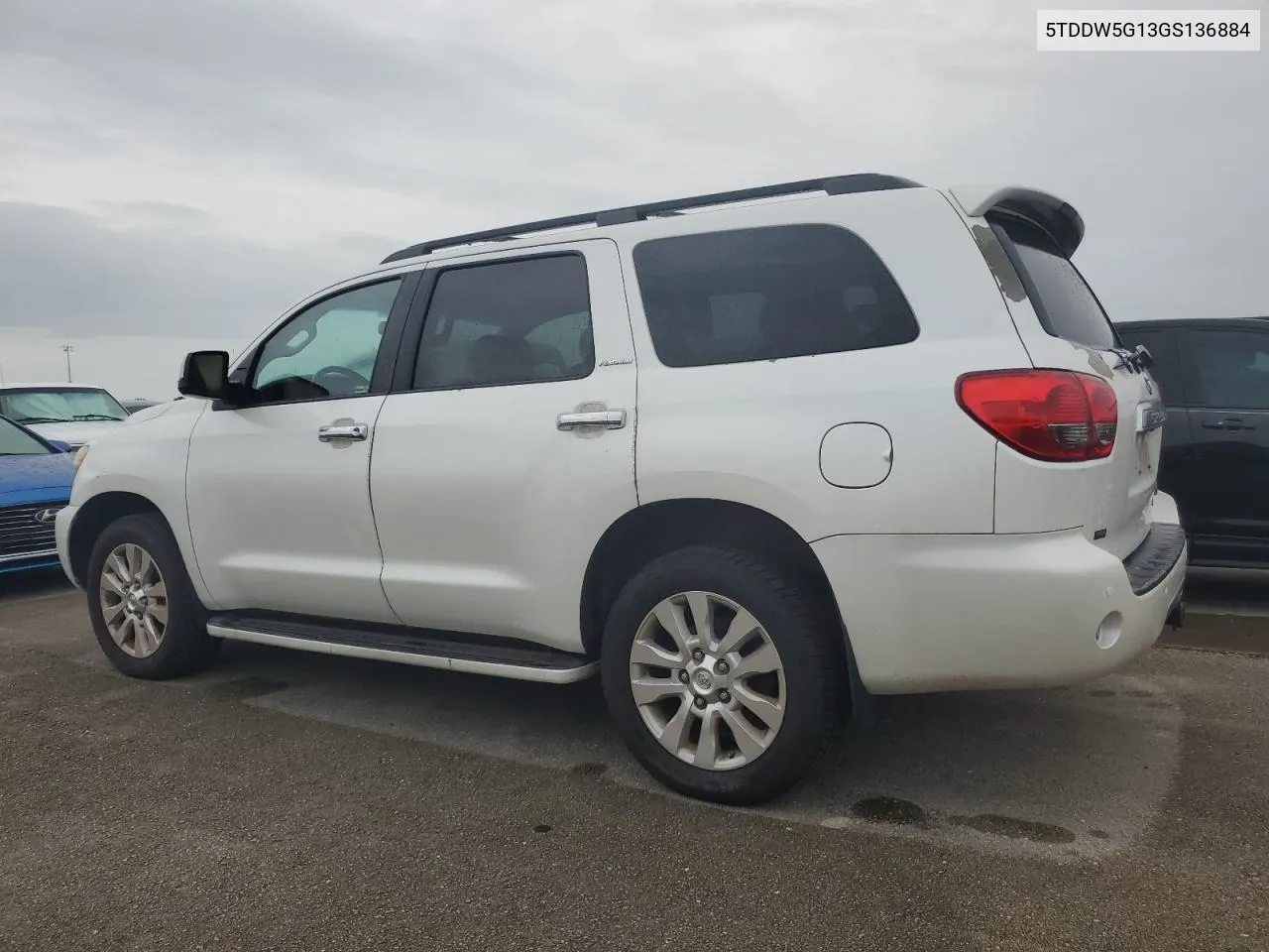 2016 Toyota Sequoia Platinum VIN: 5TDDW5G13GS136884 Lot: 74784484