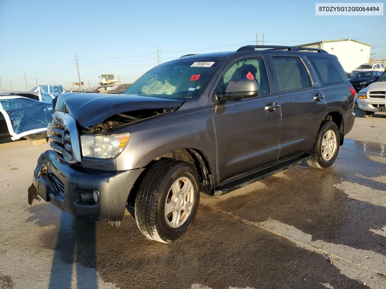 2016 Toyota Sequoia Sr5 VIN: 5TDZY5G12GS064494 Lot: 77560814