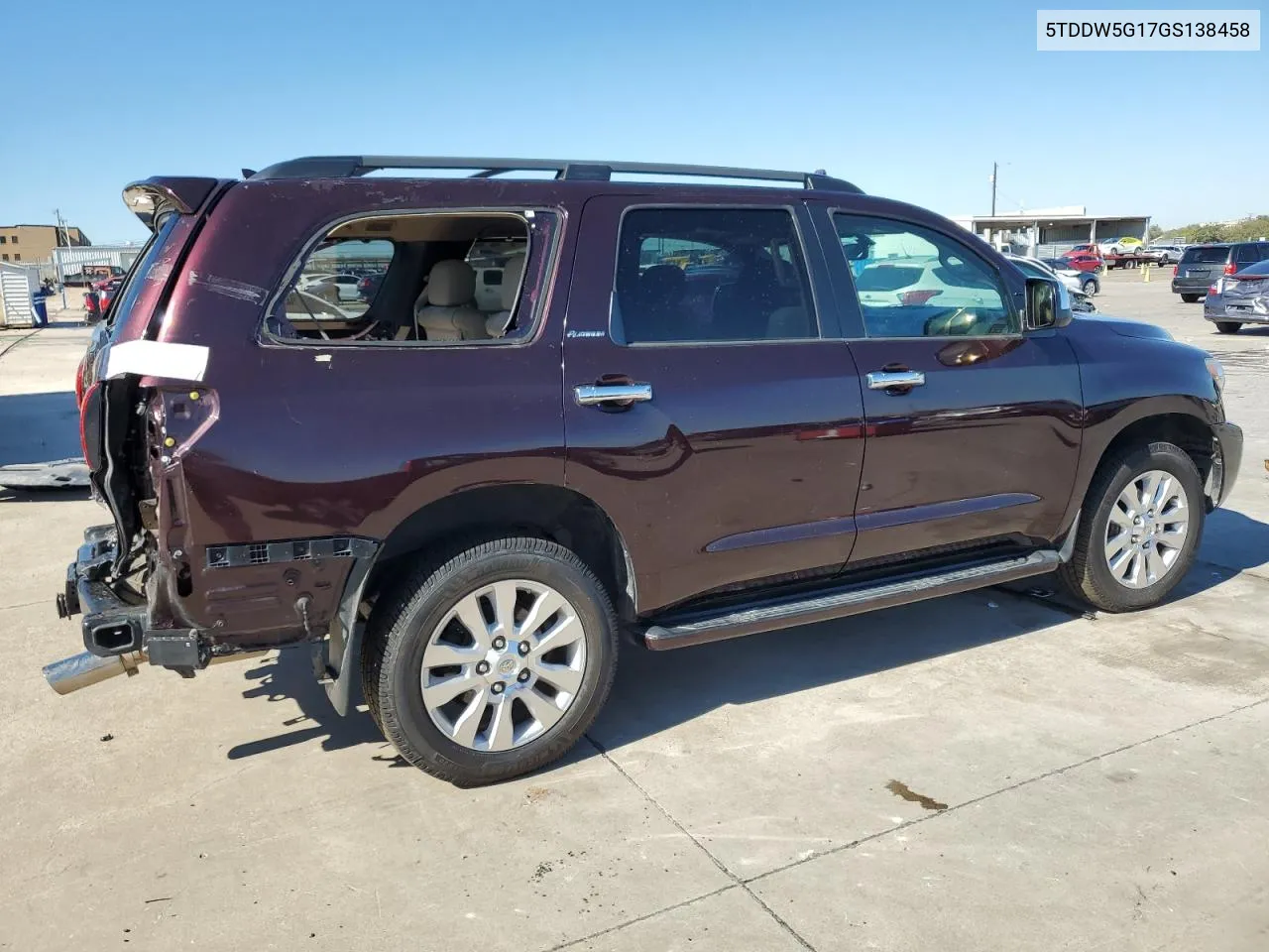 2016 Toyota Sequoia Platinum VIN: 5TDDW5G17GS138458 Lot: 78431964