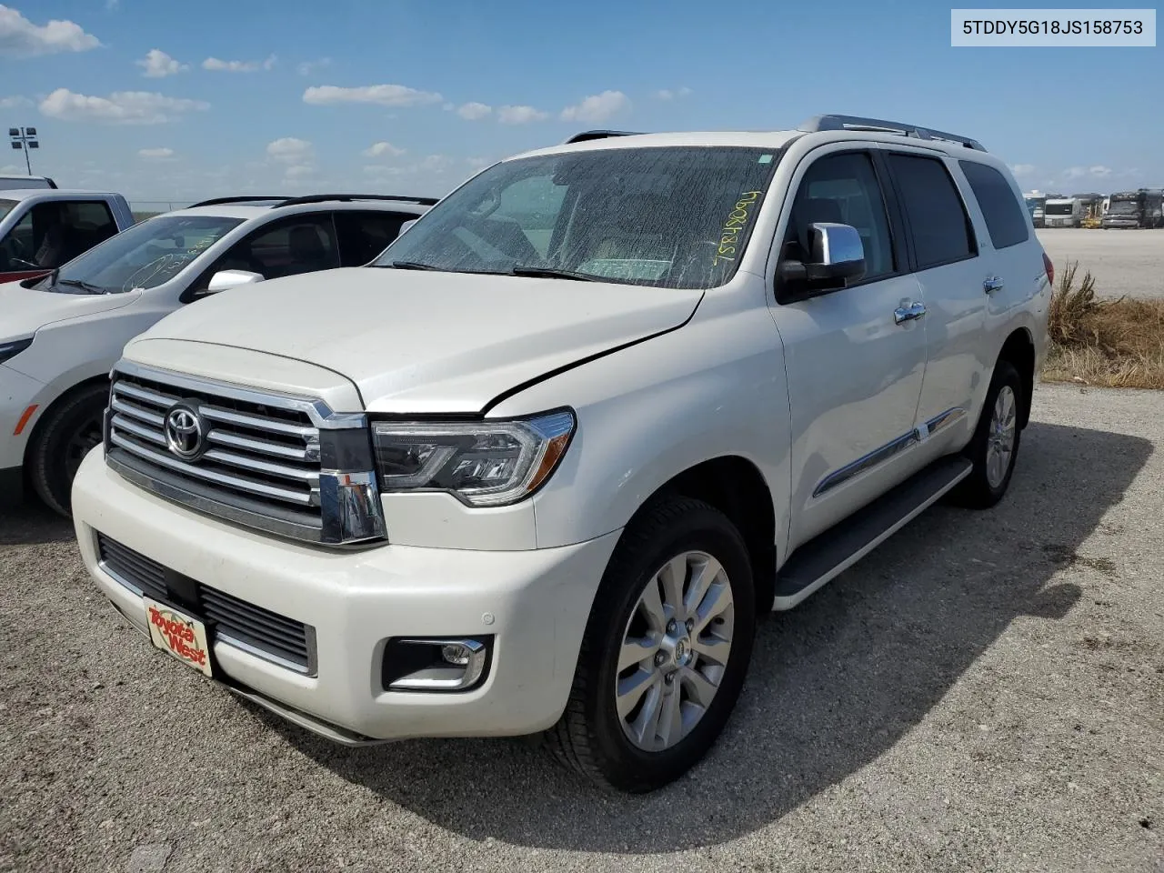 2018 Toyota Sequoia Platinum VIN: 5TDDY5G18JS158753 Lot: 75848094