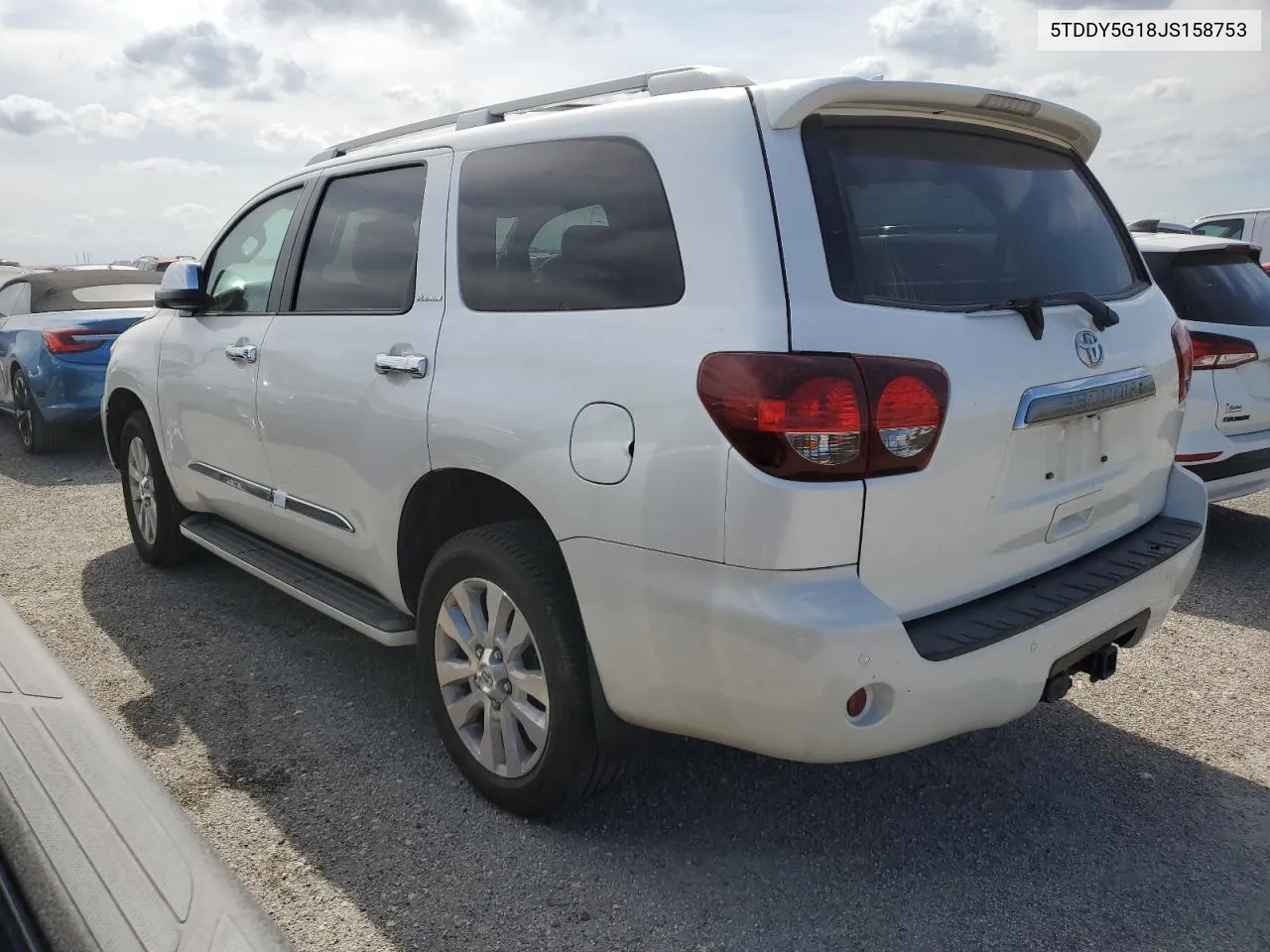 2018 Toyota Sequoia Platinum VIN: 5TDDY5G18JS158753 Lot: 75848094