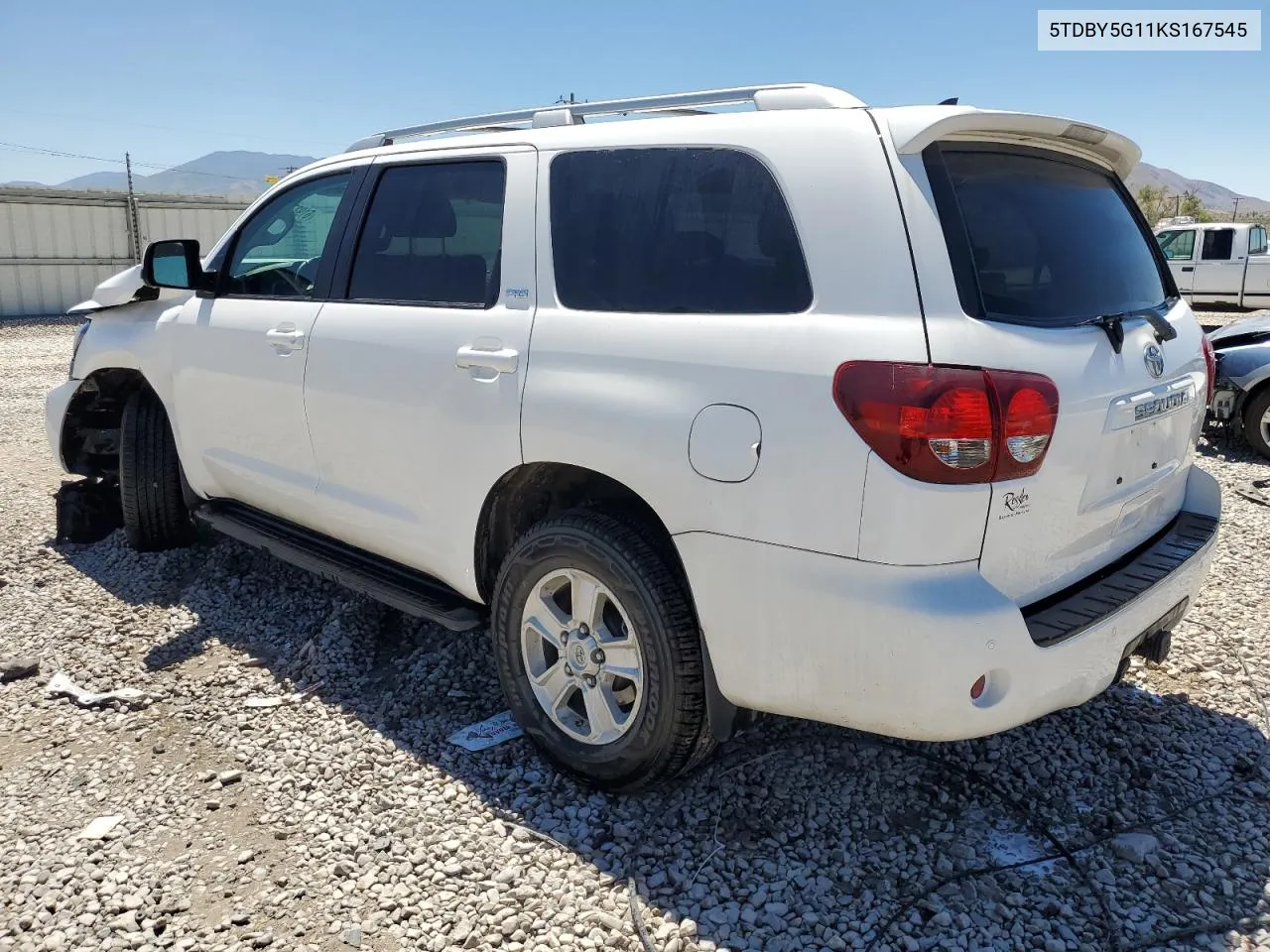 2019 Toyota Sequoia Sr5 VIN: 5TDBY5G11KS167545 Lot: 61927624