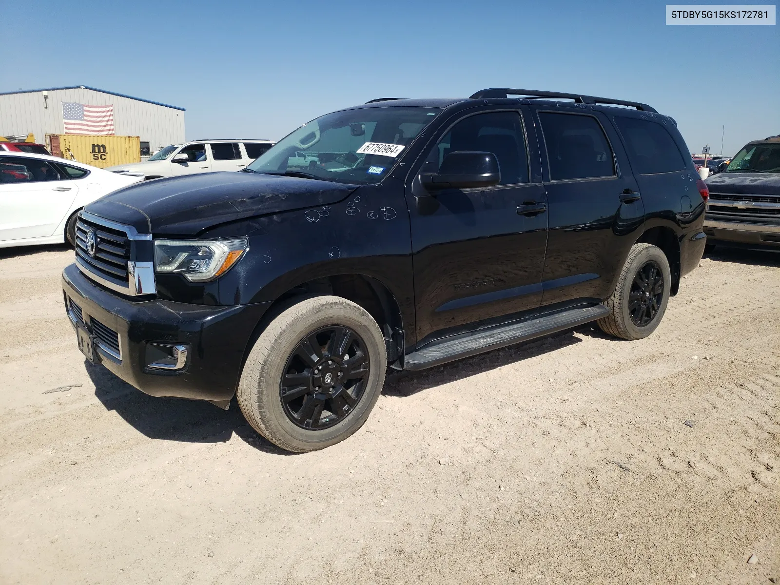 2019 Toyota Sequoia Sr5 VIN: 5TDBY5G15KS172781 Lot: 67750964