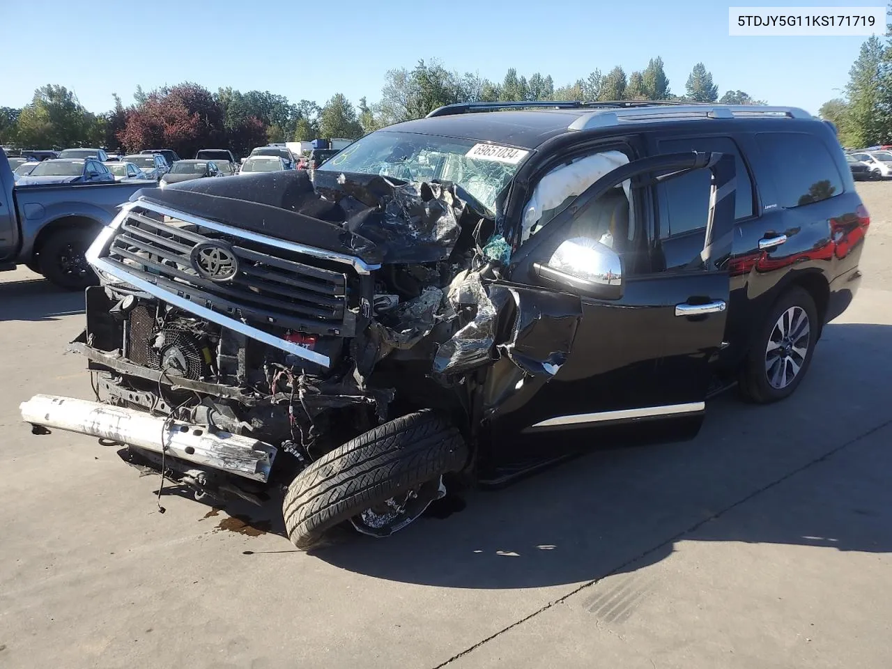 2019 Toyota Sequoia Limited VIN: 5TDJY5G11KS171719 Lot: 69651034