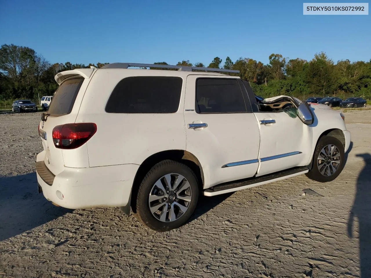 2019 Toyota Sequoia Limited VIN: 5TDKY5G10KS072992 Lot: 75408284