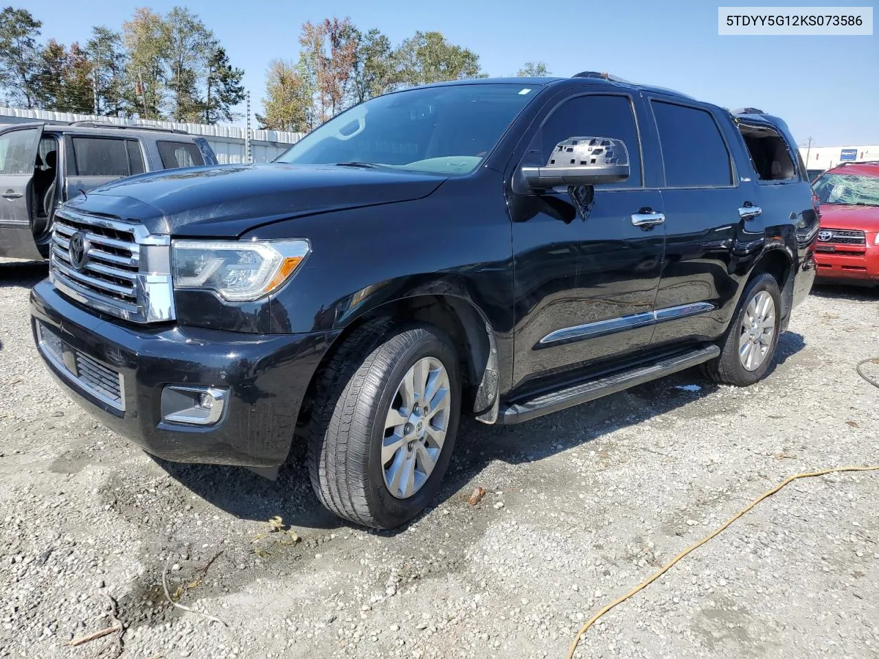 2019 Toyota Sequoia Platinum VIN: 5TDYY5G12KS073586 Lot: 75995804