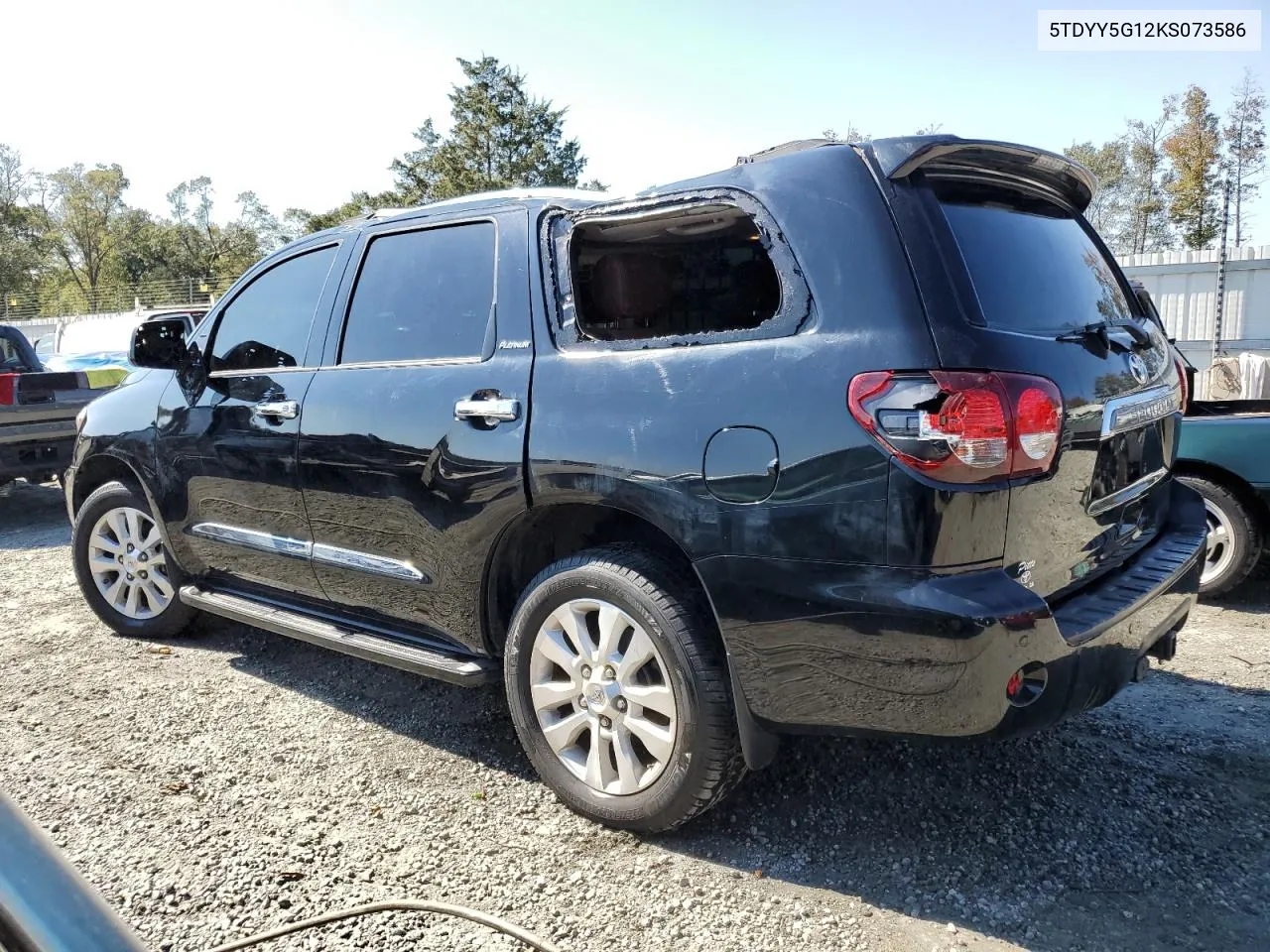 2019 Toyota Sequoia Platinum VIN: 5TDYY5G12KS073586 Lot: 75995804